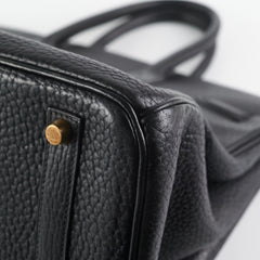 Hermes Birkin 35 Black Clemence Stamp Z Circle
