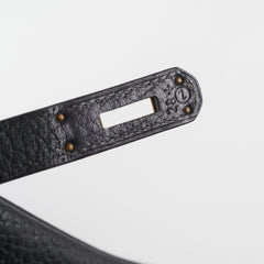 Hermes Birkin 35 Black Clemence Stamp Z Circle