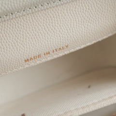 Chanel Caviar Microbag White