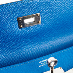 Hermes Kelly Wallet Epsom Blue Izmir (2015)