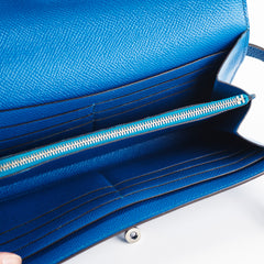 Hermes Kelly Wallet Epsom Blue Izmir (2015)