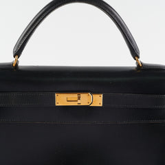 Hermes Vintage Kelly 32 Black C Square Stamp