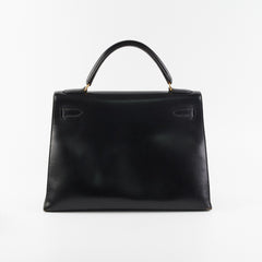 Hermes Vintage Kelly 32 Black C Square Stamp