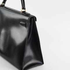Hermes Vintage Kelly 32 Black C Square Stamp