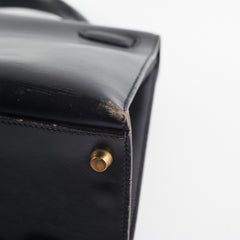 Hermes Vintage Kelly 32 Black C Square Stamp