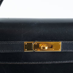 Hermes Vintage Kelly 32 Black C Square Stamp
