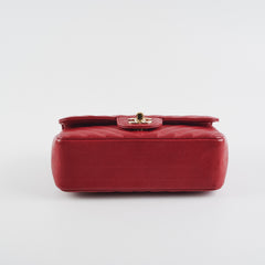 Chanel 18B Chevron Rectangular Mini Red
