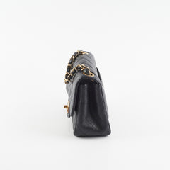 Chanel Caviar Mini Square 24k gold Black