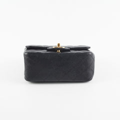 Chanel Caviar Mini Square 24k gold Black