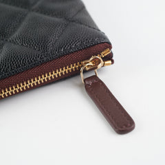 Chanel Medium O case Pouch Clutch Caviar Black