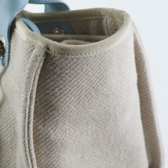 Chanel Deauville Shopping Bag Beige/Blue Microchipped