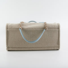 Chanel Deauville Shopping Bag Beige/Blue Microchipped