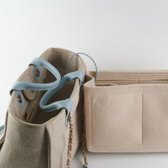 Chanel Deauville Shopping Bag Beige/Blue Microchipped