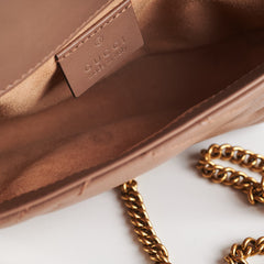 Gucci GG Supermini Marmont Matelasse Dusty Pink