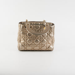 Dior Small Lady Dior Metallic Gold