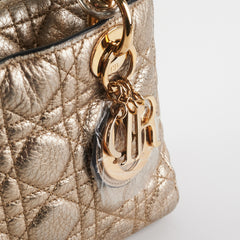 Dior Small Lady Dior Metallic Gold
