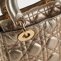 Dior Small Lady Dior Metallic Gold