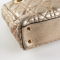 Dior Small Lady Dior Metallic Gold