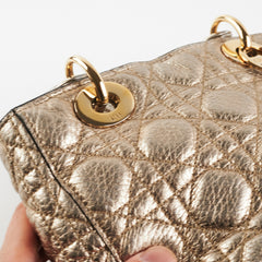Dior Small Lady Dior Metallic Gold