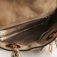 Dior Small Lady Dior Metallic Gold