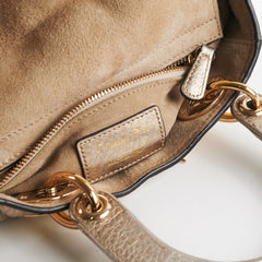 Dior Small Lady Dior Metallic Gold