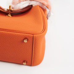 Hermes Mini Lindy Orange - Stamp U (2022)