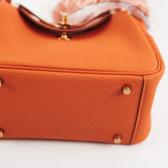 Hermes Mini Lindy Orange - Stamp U (2022)
