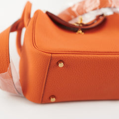 Hermes Mini Lindy Orange - Stamp U (2022)