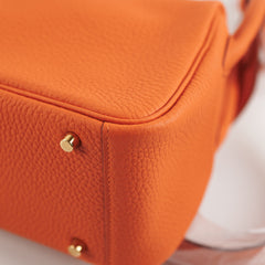 Hermes Mini Lindy Orange - Stamp U (2022)