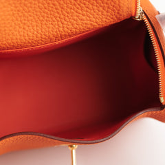 Hermes Mini Lindy Orange - Stamp U (2022)