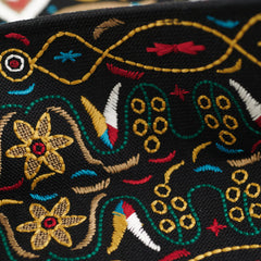 Christian Dior Large Black Multicolour Embroidery Book Tote