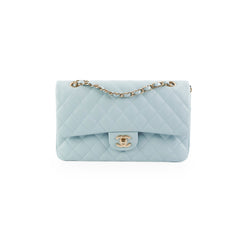 Chanel Classic Flap Medium/Large Light Blue Caviar 22P (Microchipped)