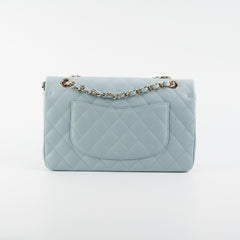 Chanel Classic Flap Medium/Large Light Blue Caviar 22P (Microchipped)