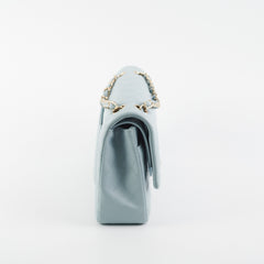 Chanel Classic Flap Medium/Large Light Blue Caviar 22P (Microchipped)