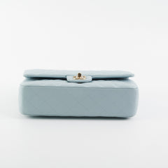 Chanel Classic Flap Medium/Large Light Blue Caviar 22P (Microchipped)