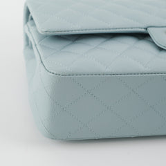 Chanel Classic Flap Medium/Large Light Blue Caviar 22P (Microchipped)