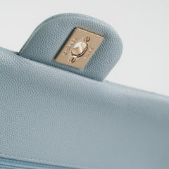 Chanel Classic Flap Medium/Large Light Blue Caviar 22P (Microchipped)