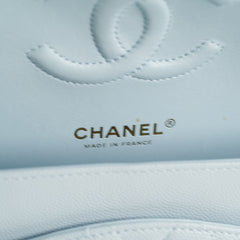 Chanel Classic Flap Medium/Large Light Blue Caviar 22P (Microchipped)
