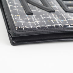 Chanel PVC Black Tweed Clutch