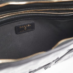 Chanel PVC Black Tweed Clutch