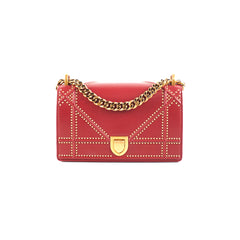 Christian Dior Diorama Burgundy Studded Crossbody Bag
