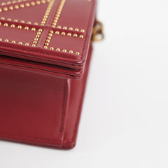 Christian Dior Diorama Burgundy Studded Crossbody Bag