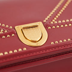 Christian Dior Diorama Burgundy Studded Crossbody Bag