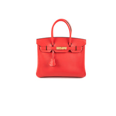 Hermes Birkin 30 Rouge Tomate Veau Epsom - Stamp A 2017
