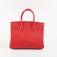 Hermes Birkin 30 Rouge Tomate Veau Epsom - Stamp A 2017