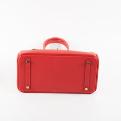 Hermes Birkin 30 Rouge Tomate Veau Epsom - Stamp A 2017