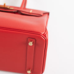 Hermes Birkin 30 Rouge Tomate Veau Epsom - Stamp A 2017
