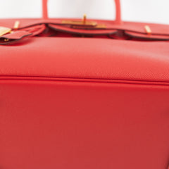 Hermes Birkin 30 Rouge Tomate Veau Epsom - Stamp A 2017