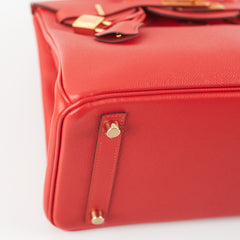 Hermes Birkin 30 Rouge Tomate Veau Epsom - Stamp A 2017