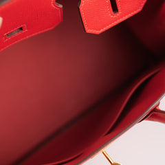 Hermes Birkin 30 Rouge Tomate Veau Epsom - Stamp A 2017